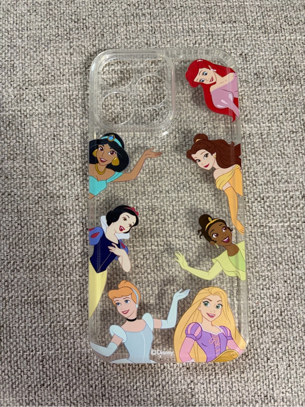 Disney Princess Clear Phone Case with Multicolor Character Prints